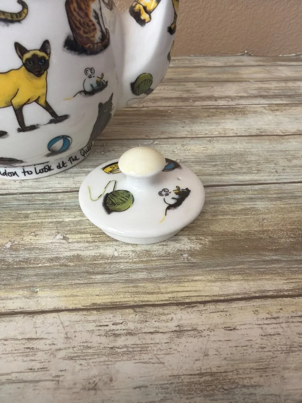 Paul Cardew Cat Kit-Tea Teapot Kitty Cat Where Have You Been Ceramic England - Picture 9 of 15